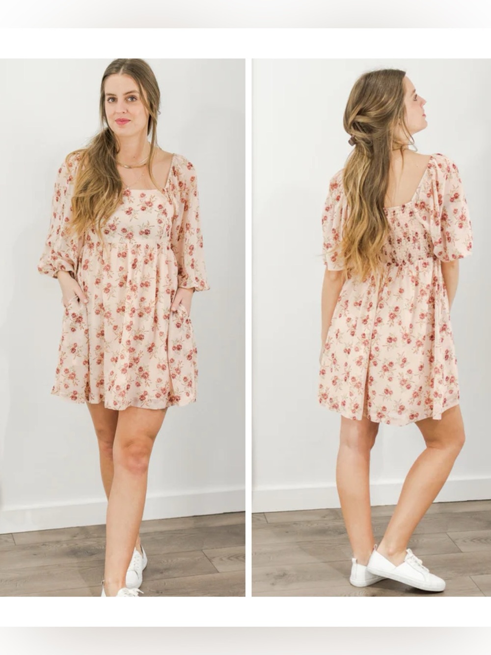 NEW Anthropologie Saltwater Luxe Small Clementine Floral Mini Babydoll Dress